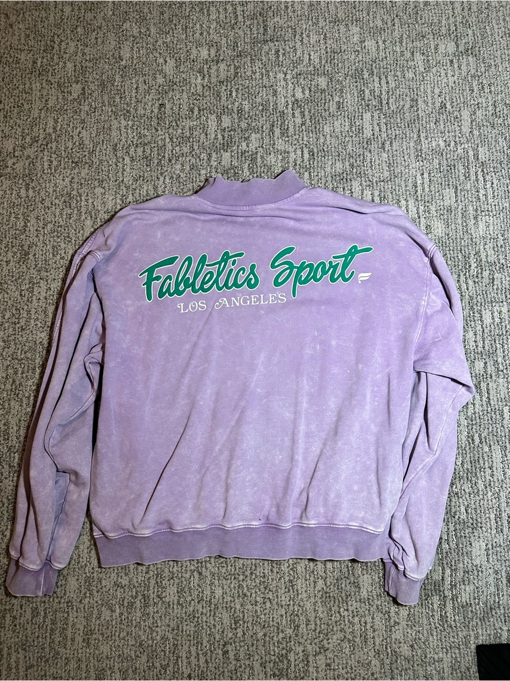 Fabletics Year Round Terry zip crew neck
